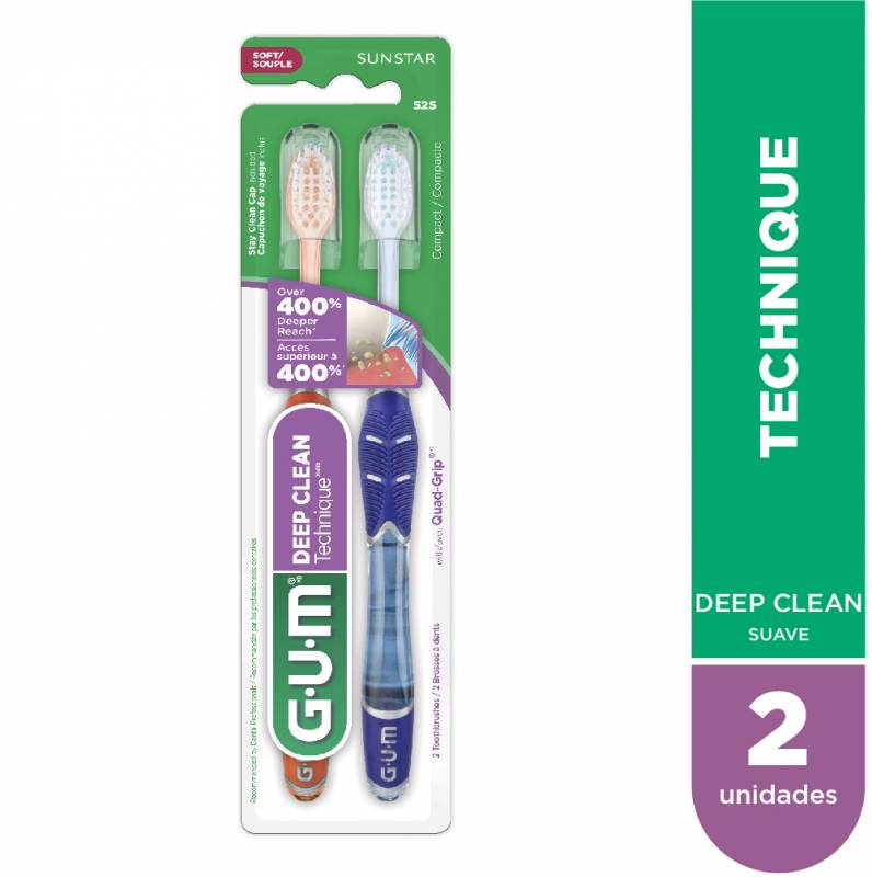 Gum 525 Technique Deep Clean - Cepillo Suave - Normal Value Pack