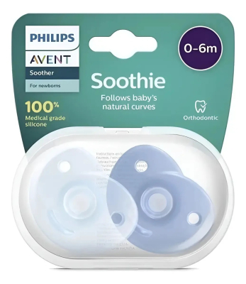 Avent Chupete Soothie Liso 0-6 Meses  X2 Nene