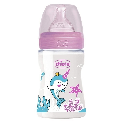 Chicco - Mamadera Well Being Girl 150ml 0m+ 