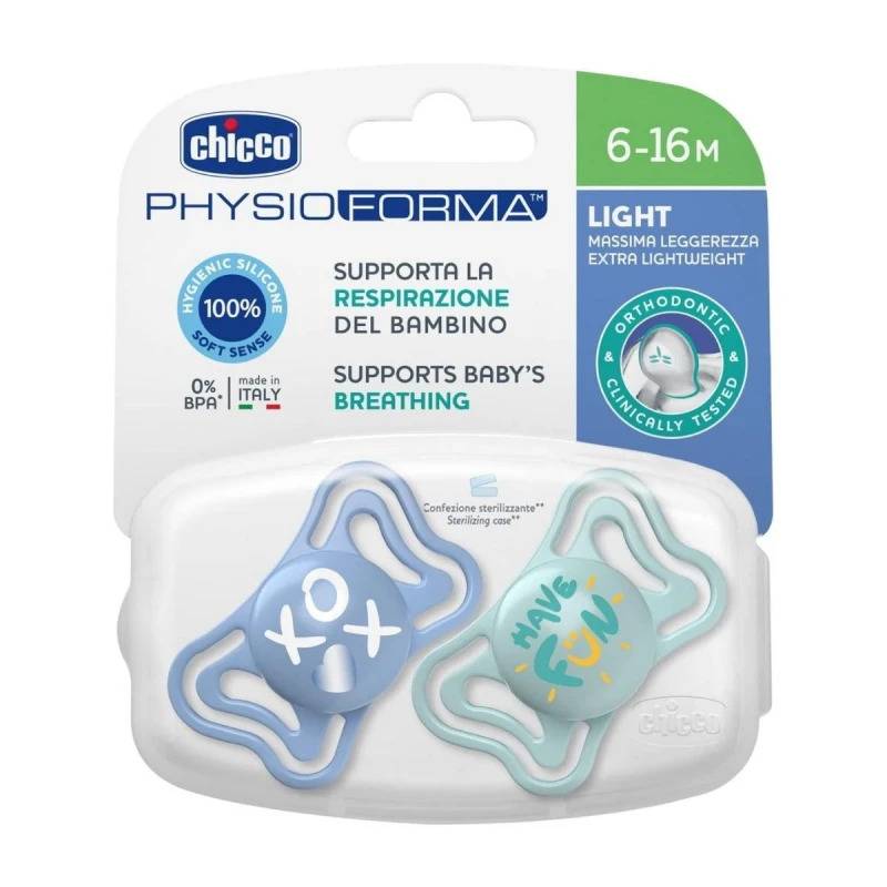 Chicco - Chupete Physio Light Deco 6-16M X 2 - Nene