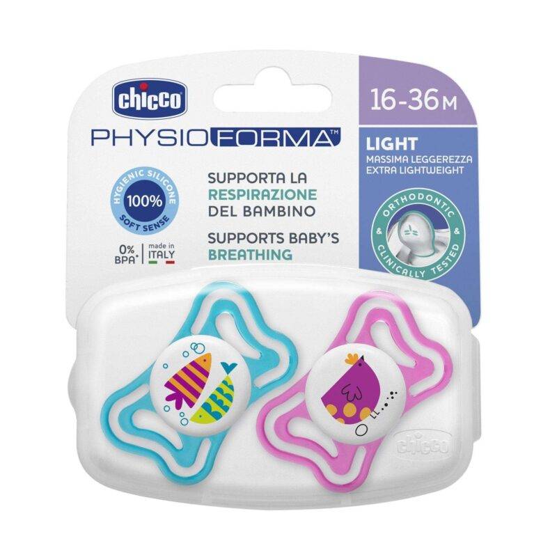 Chicco - Chupete Physio Light Deco +16M X 2 - Nena