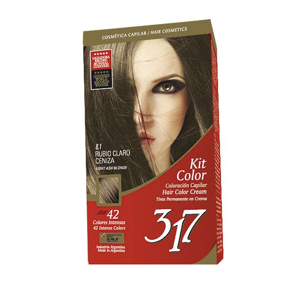317 Kit De Coloracion - 8.1 Rubio Claro Ceniza