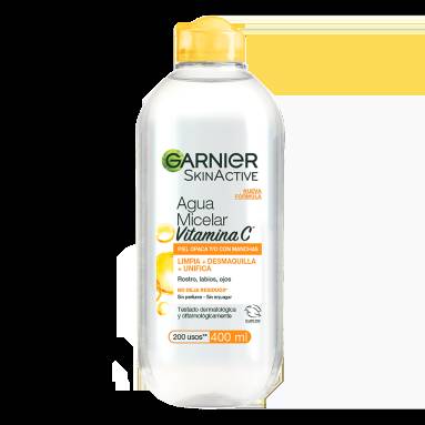 Skin Active - Agua Micelar Vitamina C 400Ml - Piel Opaca Y/O Con Manchas