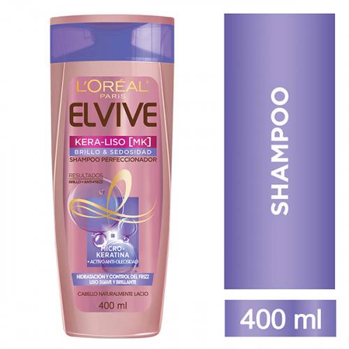 Elvive Shampoo X 400ml Kera-liso Brillo Keratina