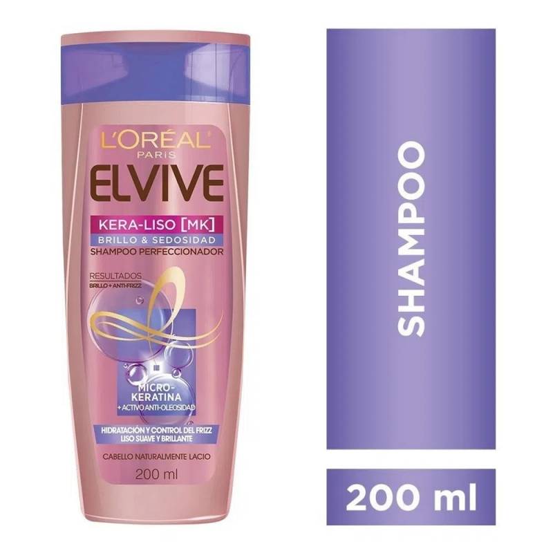 Elvive Shampoo X 200ml Kera-liso Brillo Keratina