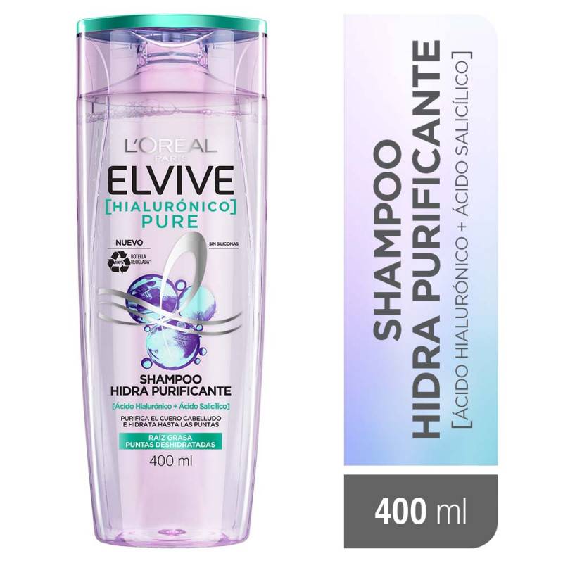Elvive Shampoo X 400ml Hidra HialurÓnico Pure