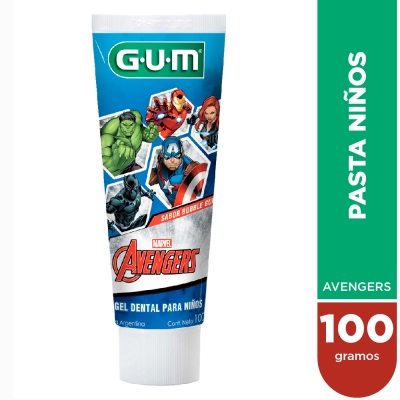 Gum Crema Dental Para Ninos Avengers Sabor Bubble Gum
