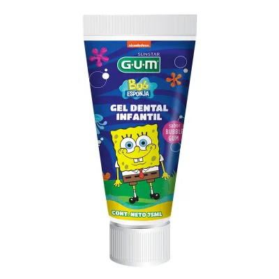 Gum Bob Esponja - Gel Dental Niños X 100 Gr Sabor Bubble Gum