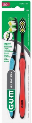 Gum - Cepillo Multi-cleanb Pack X2