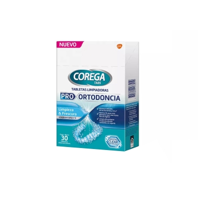 Limpiador Postizos - Corega Tabs Pro Ortodoncia  X 30