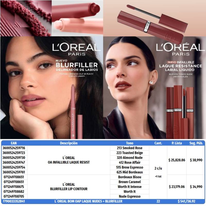 L´oreal Bom Oap Laque Nudes + Blurfiller