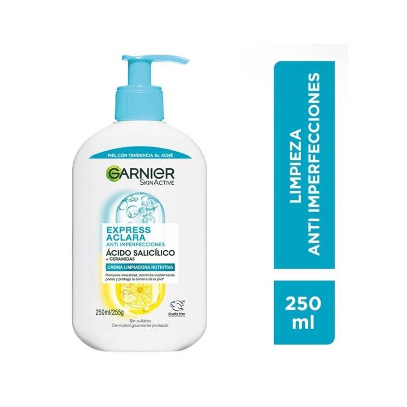 Garnier Skin Active - Express Aclara Crema Limpiadora Anti Imperfecciones X250Ml