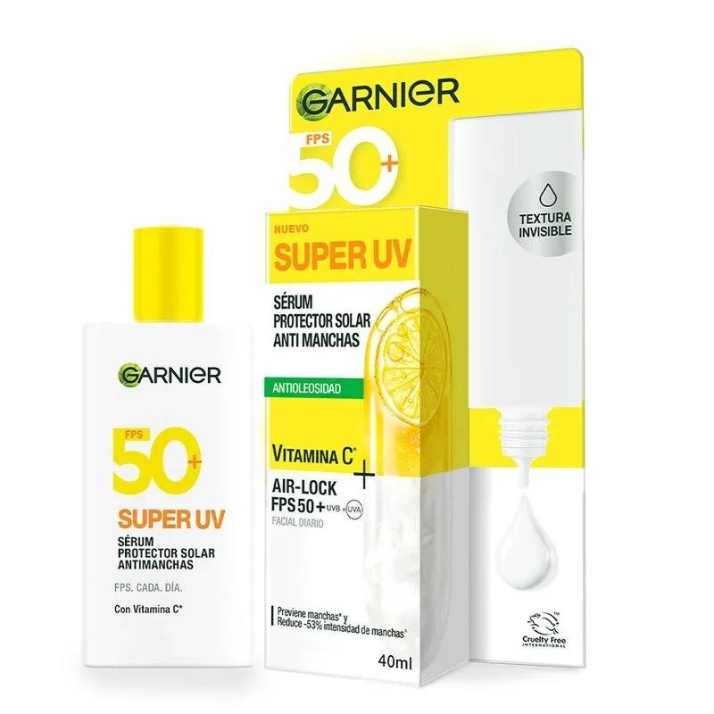 Garnier Skin Active - Super Uv Protector Solar Antimanchas Invisible Fps50 40Ml