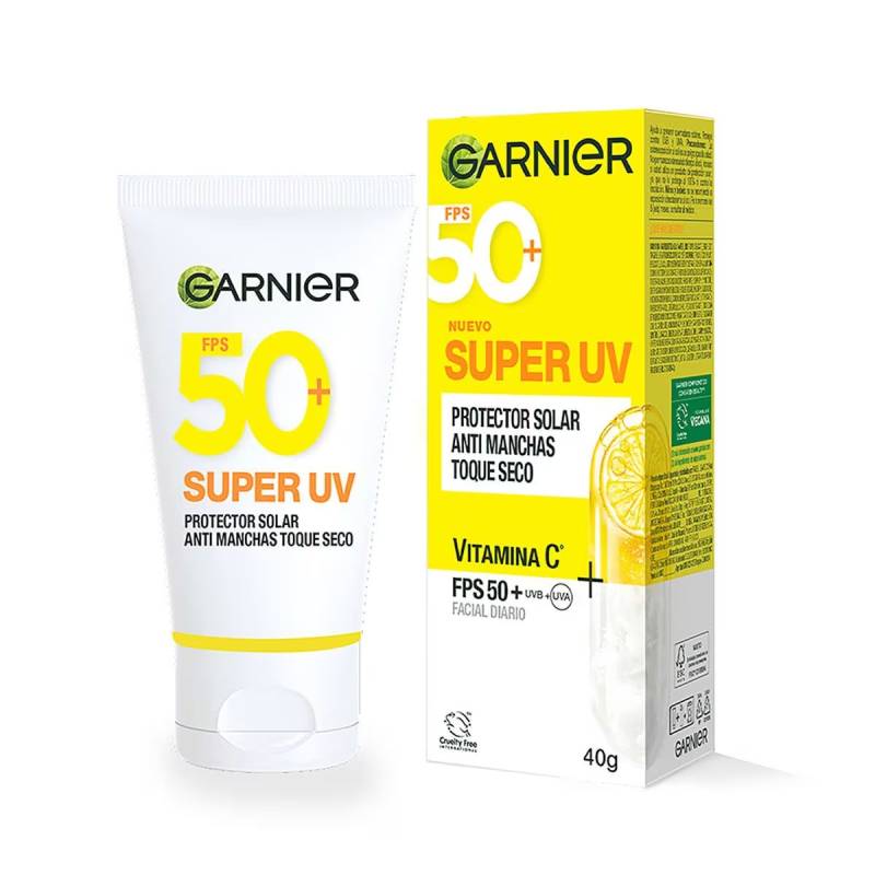 Garnier Skin Active - Super Uv Protector Solar Antimanchas Toque Seco Fps50 40Ml