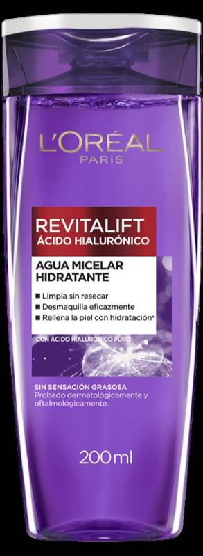 Loreal Revitalift - Agua Micelar Acido Hialuronico 200Ml