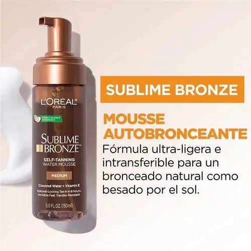 Loreal Sublime Bronze Water Mousse Autobronceante 150Ml