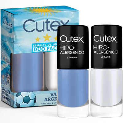 Cutex Color Esmalte Duo Pack Vamos Argentina