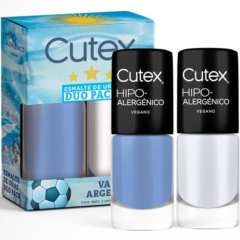 Cutex Color Esmalte Duo Pack Vamos Argentina