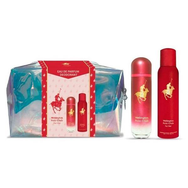 Wellington Polo Club Mujer Necesser Edt+Deo Rojo