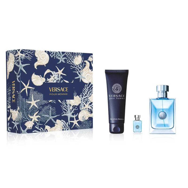 Versace - Set Pour Homme Edt 100Ml + Body Shower Gel 150Ml + Edt 5Ml