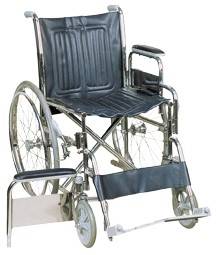 Silfab - Silla De Ruedas Cromada C/Apoyabrazos Y Pedanas Desmontables - Ancho 35Cm