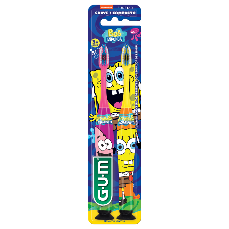 Gum Bob Esponja  - Cepillo Suave Para Niños Value Pack