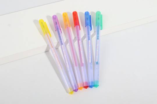 Set De Lapiceras Con Brillos  X 6 Unid. 3515