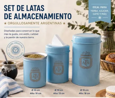 Set Latas 3 Piezas Afa 