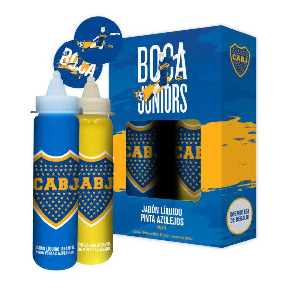 Boca Juniors Jabon Pinta Azulejos En Caja X 2 Unidades C/memotest