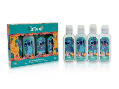 Stitch Set De BaÑo - Shampoo+acond.+perfume+espuma De BaÑo