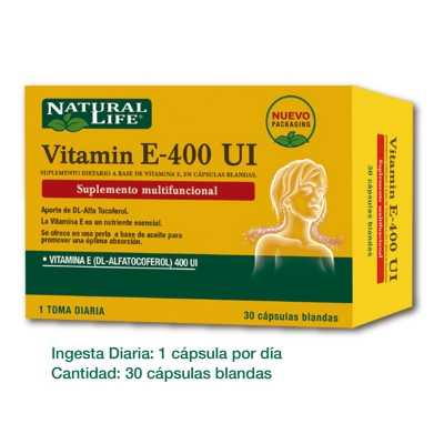 Natural Life - Vitamina E-400 Ui X 30 Caps.