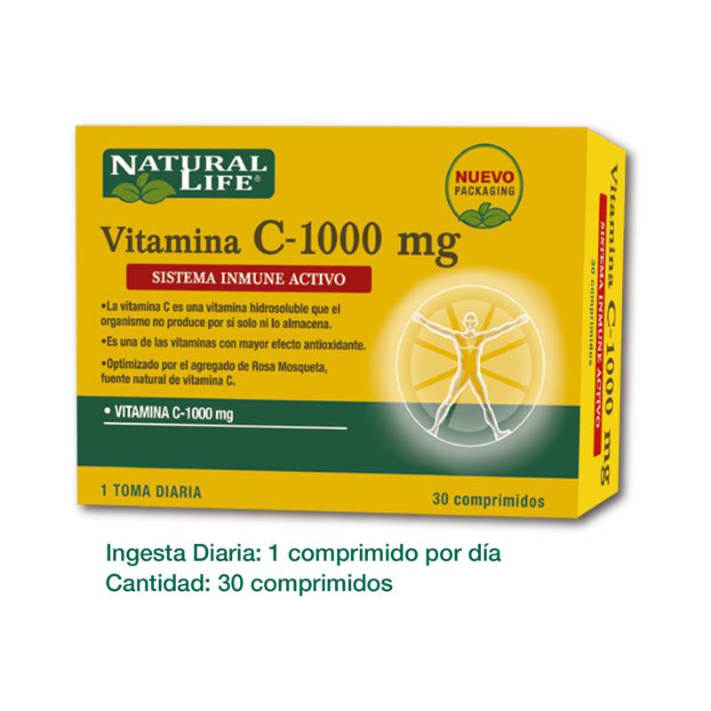 Natural Life - Vitamina C 1000Mg X 30 Tabs.