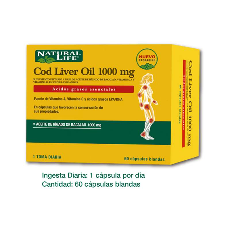 Natural Life - Cod Liver Oil 1000Mg X 60 Caps.