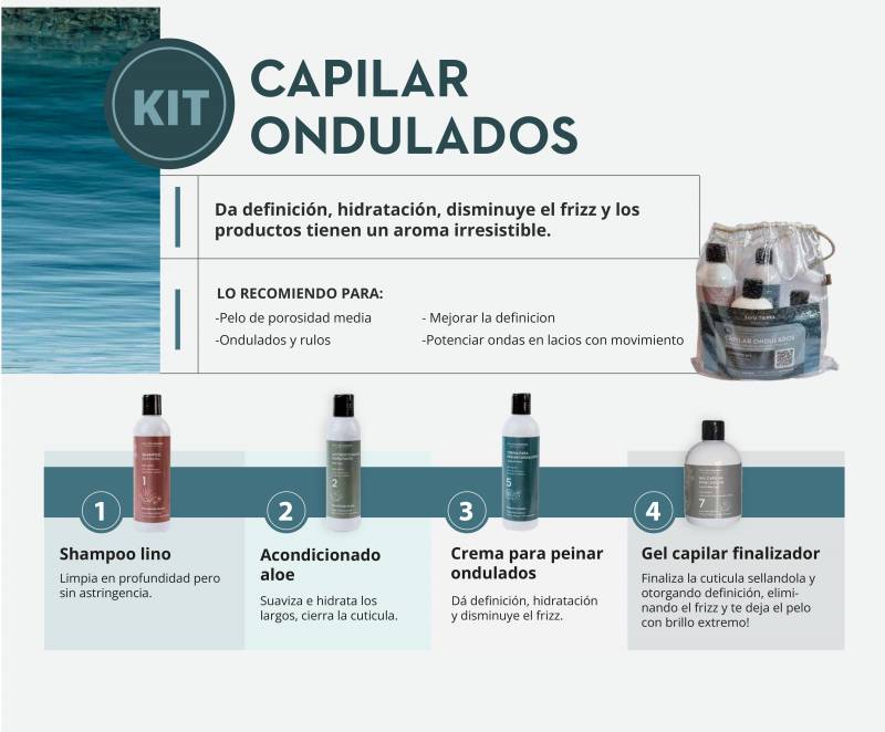 Savia Tierra - Kit Finalizado Express Ondulados - Poro Media/Alta