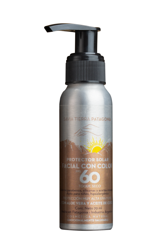 Savia Tierra - Protector Solar Facial Fps60 Con Color X 70Ml