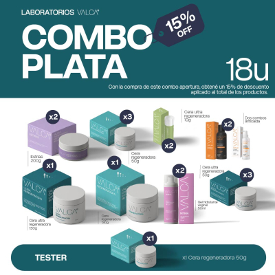 Valca Combo Plata X 18 Unidades
