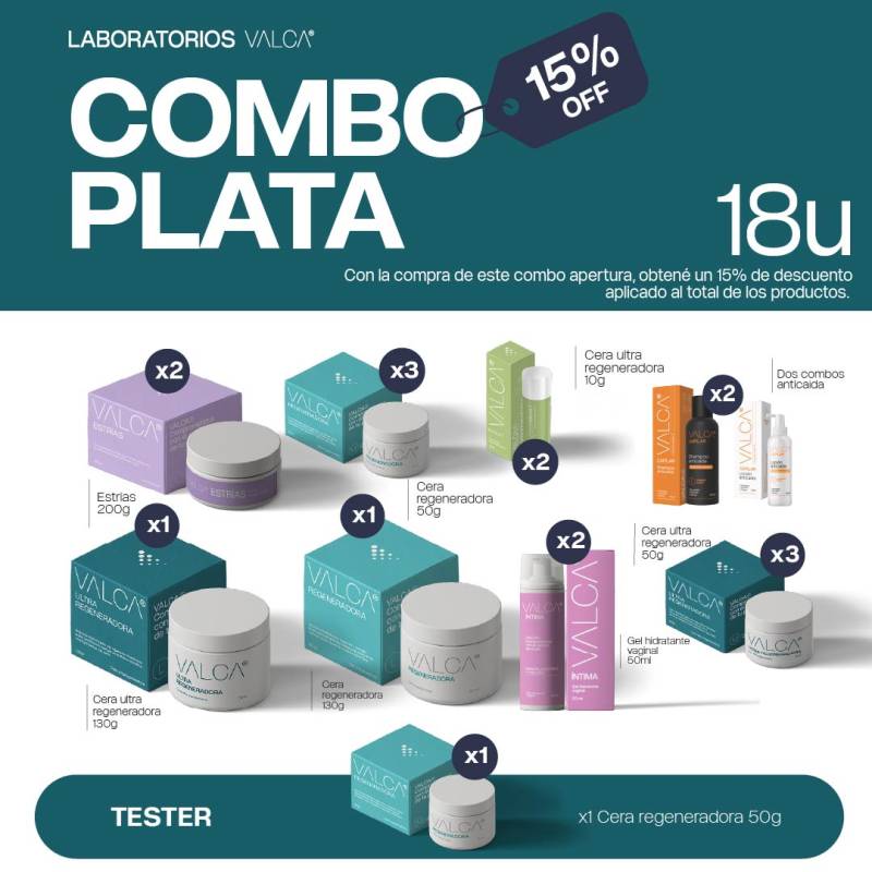Valca Combo Plata X 18 Unidades