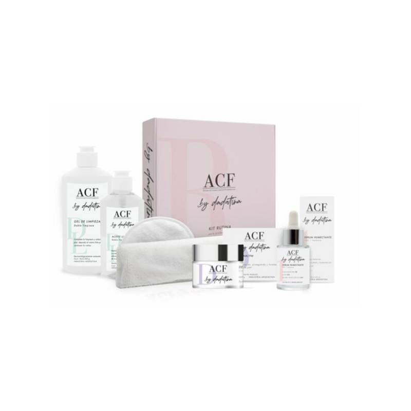 Acf - Dada Kit Rutina Completa Vol 1 - Aceite Limpiador+gel De Limpieza+serum Balance+crema Am/pm+toalla+pad