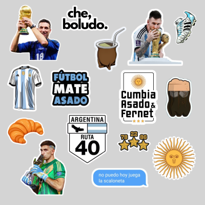 Plancha Stickers Argentina