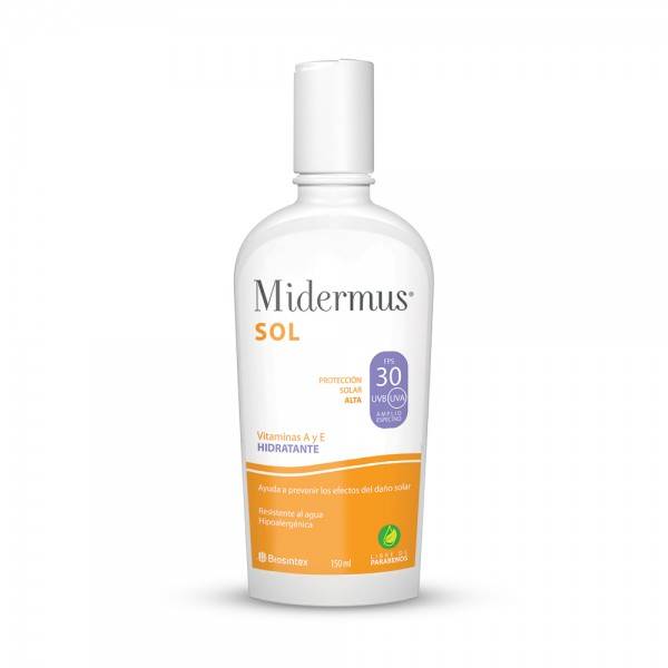 Midermus Sol Factor 30 - Uvb Uva Amplio Espectro - Vitamina A Y E - Emulsión X 150G