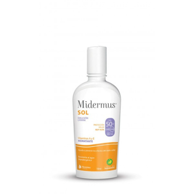 Midermus Sol Factor 50 - Uvb Uva Amplio Espectro - Vitamina A Y E - Emulsión X 150G
