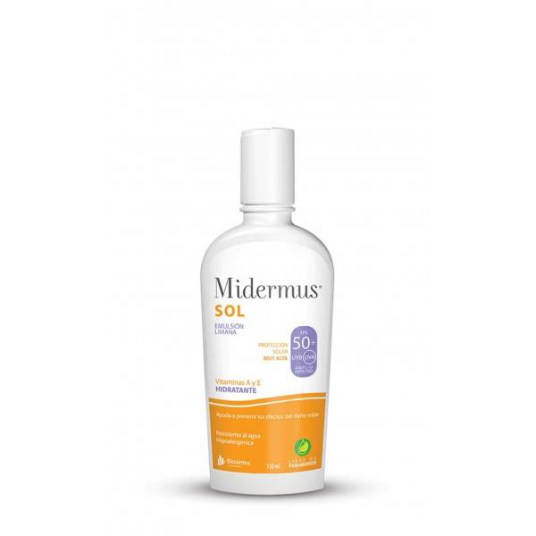 Midermus Sol Factor 50 - Uvb Uva Amplio Espectro - Vitamina A Y E - Emulsión X 150G