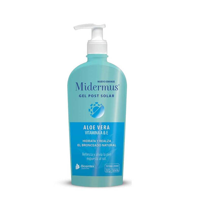 Midermus Post Solar - Gel Refrescante Con Aloe Vera. Vit.a Y E - Valv.dosif. 250G