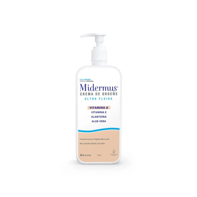 Midermus Crema De Ordeñe - Ultra Fluida  - Crema Humectante Nutritiva - Ultra Fluída X 450Ml  