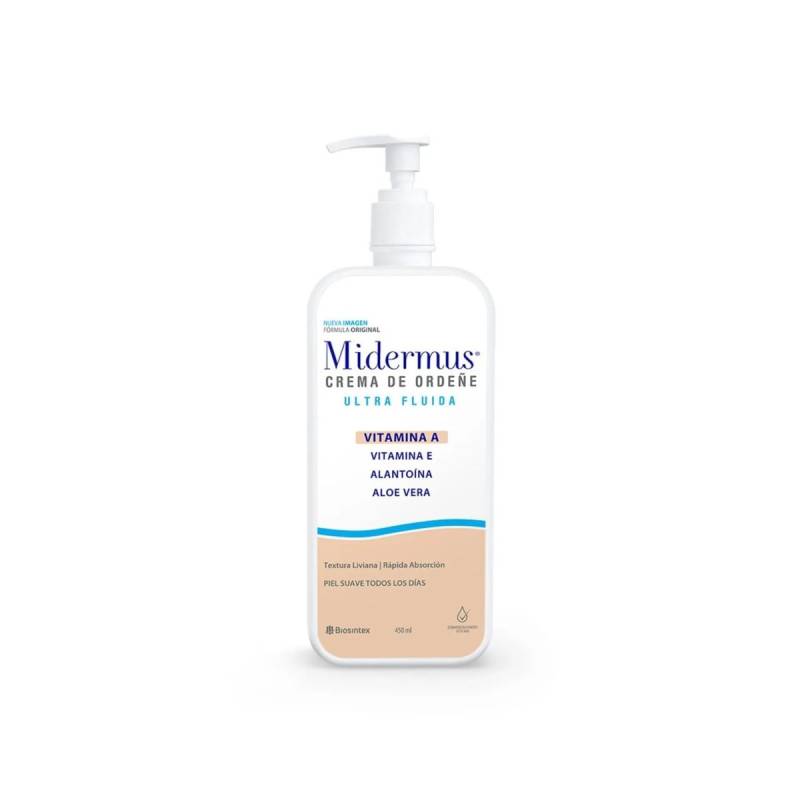 Midermus Crema De Ordeñe - Ultra Fluida  - Crema Humectante Nutritiva - Ultra Fluída X 450Ml