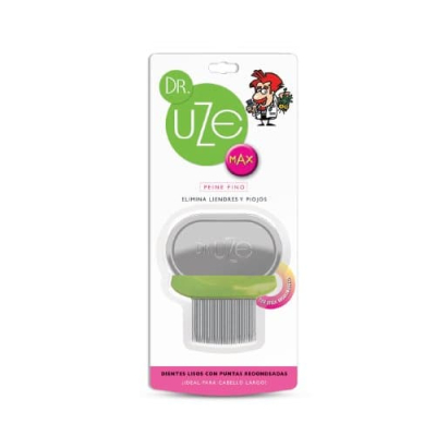 Dr. Uze Max - Peine Fino - Dientes Lisos Con Puntas Redondeadas Y Stick Autolimpiante  