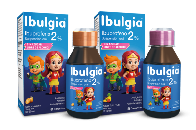 Ibulgia 2% - Ibuprofeno 2% - Suspensión - Sin Azúcar - 90Ml - Sabor Tutti Frutti - Vl