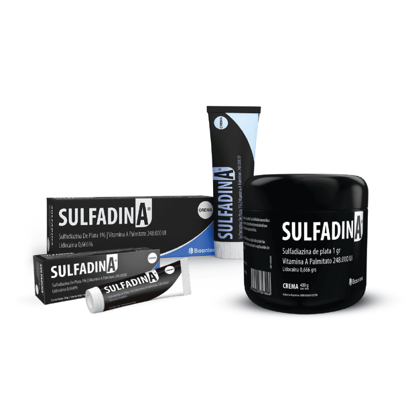 Sulfadina -Sulfadiazina De Plata 1% + Vitamina A De Palmitato 248.000Ui -Crema 30G
