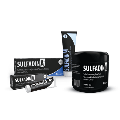 Sulfadina - Sulfadiazina De Plata 1% + Vitamina A De Palmitato 248.000Ui - Crema 100G      