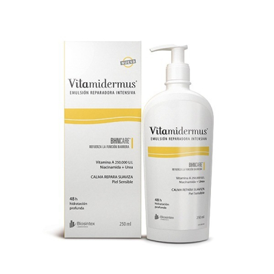 Vitamidermus Emulsión - 250Gr - Emulsión Con Vitamina A, Niacinamida 2% Y Urea  